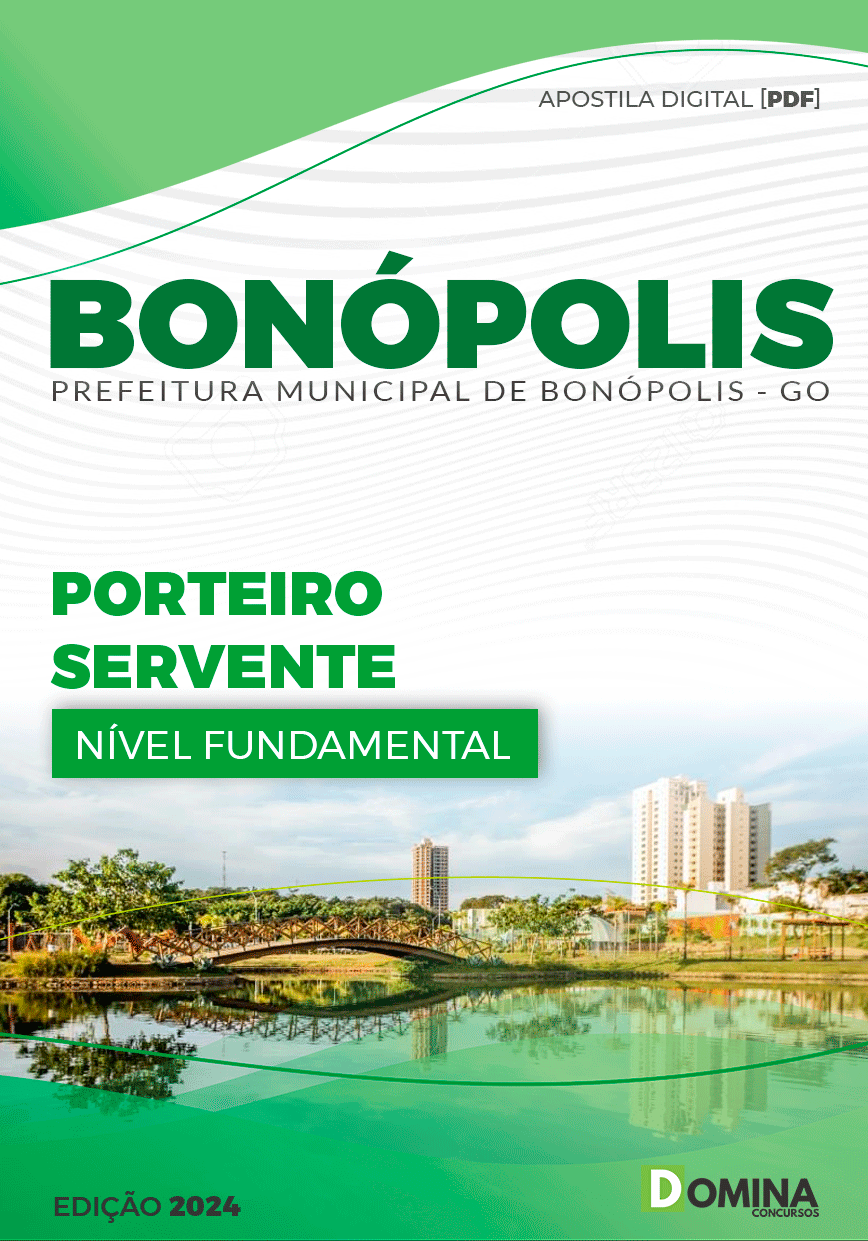 Apostila Porteiro Servente Bonópolis GO 2024