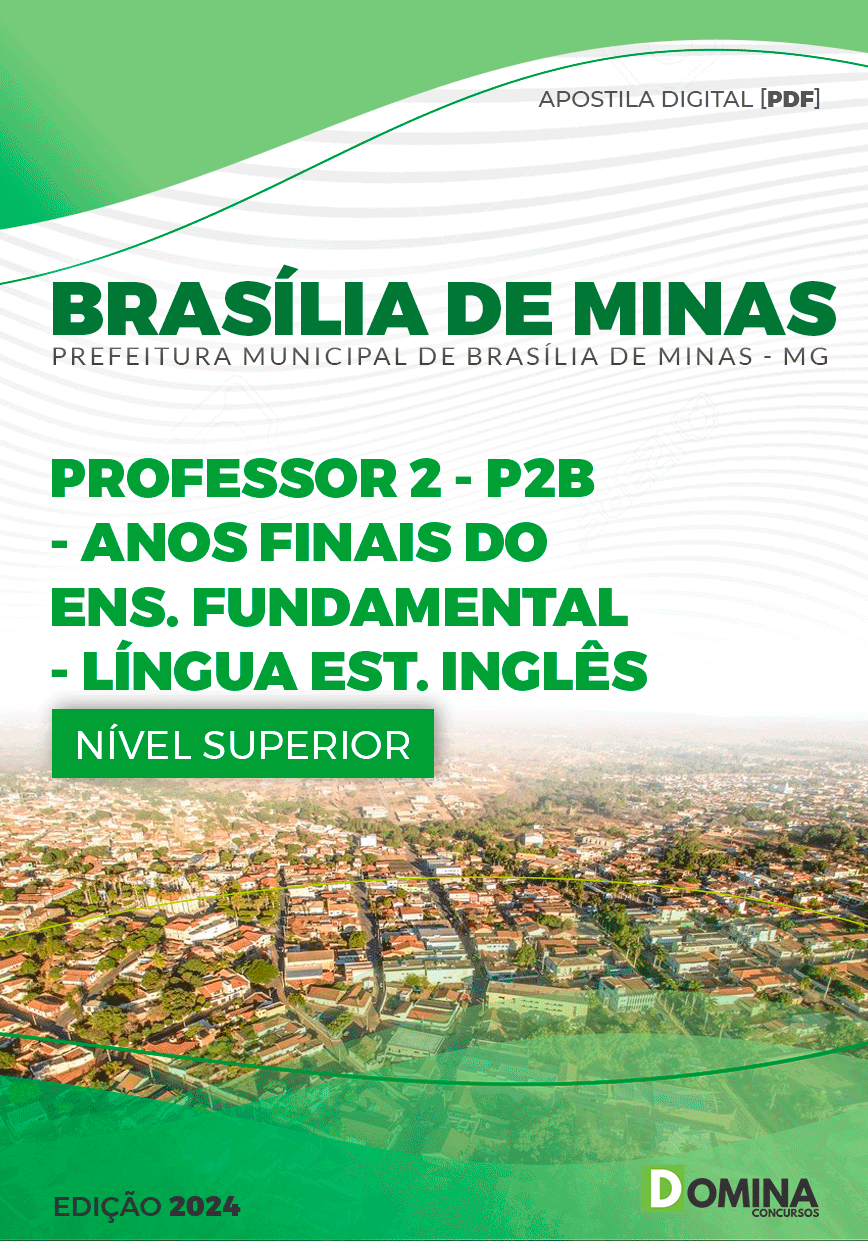 Apostila Brasília De Minas MG 2024 Professor Estrangeira Inglês