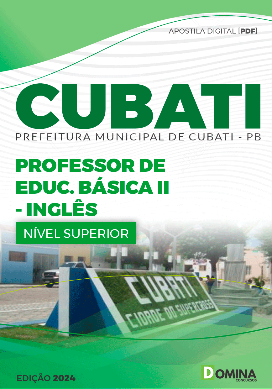 Apostila Cubati PB 2024 Professor De Inglês