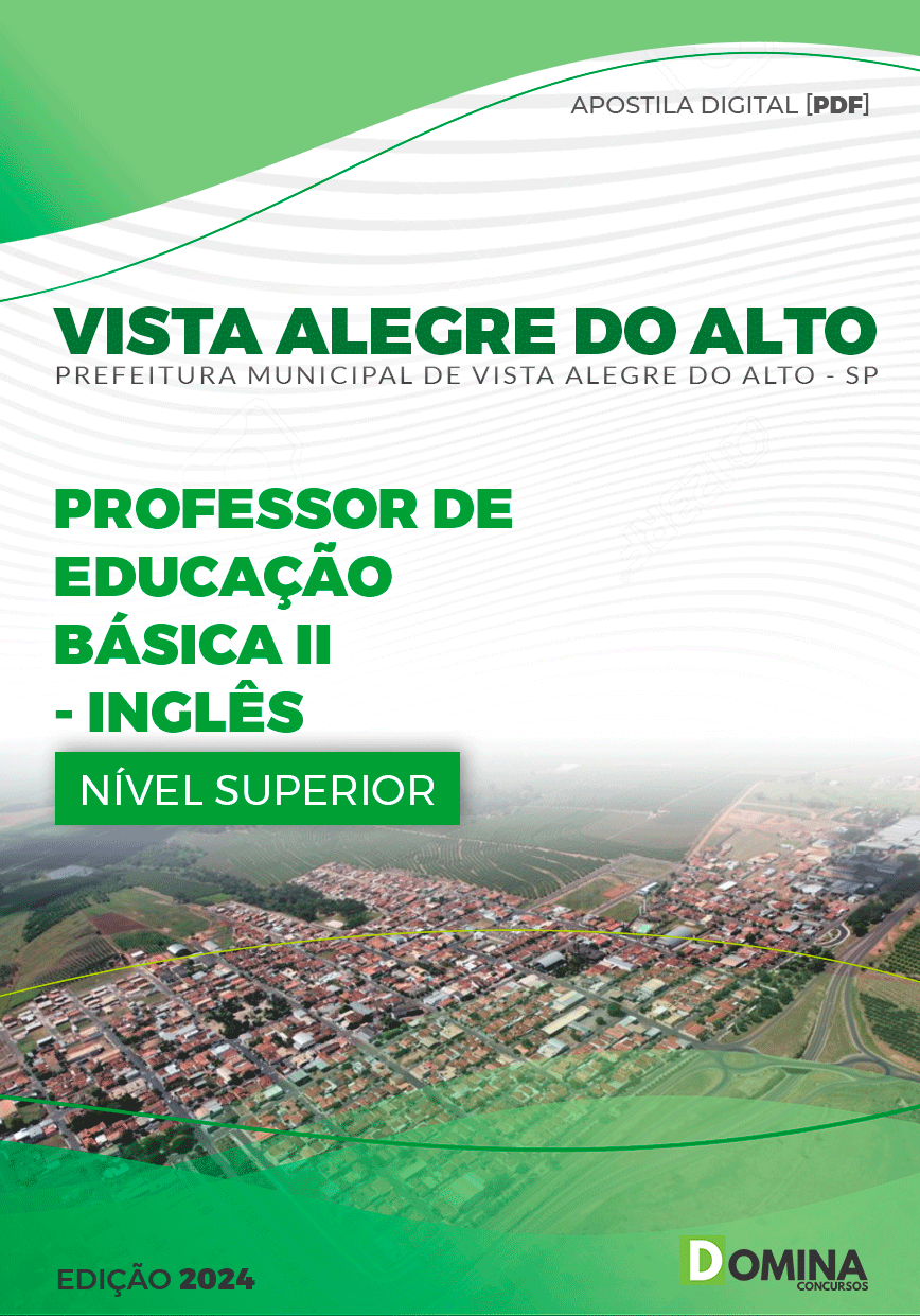 Apostila Professor de Inglês Vista Alegre do Alto SP 2024