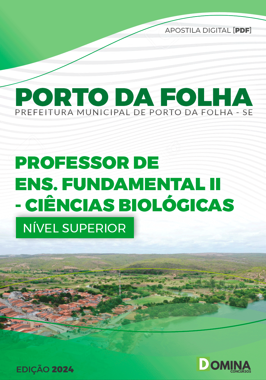 Apostila Porto Da Folha SE 2024 Professor De Ciências