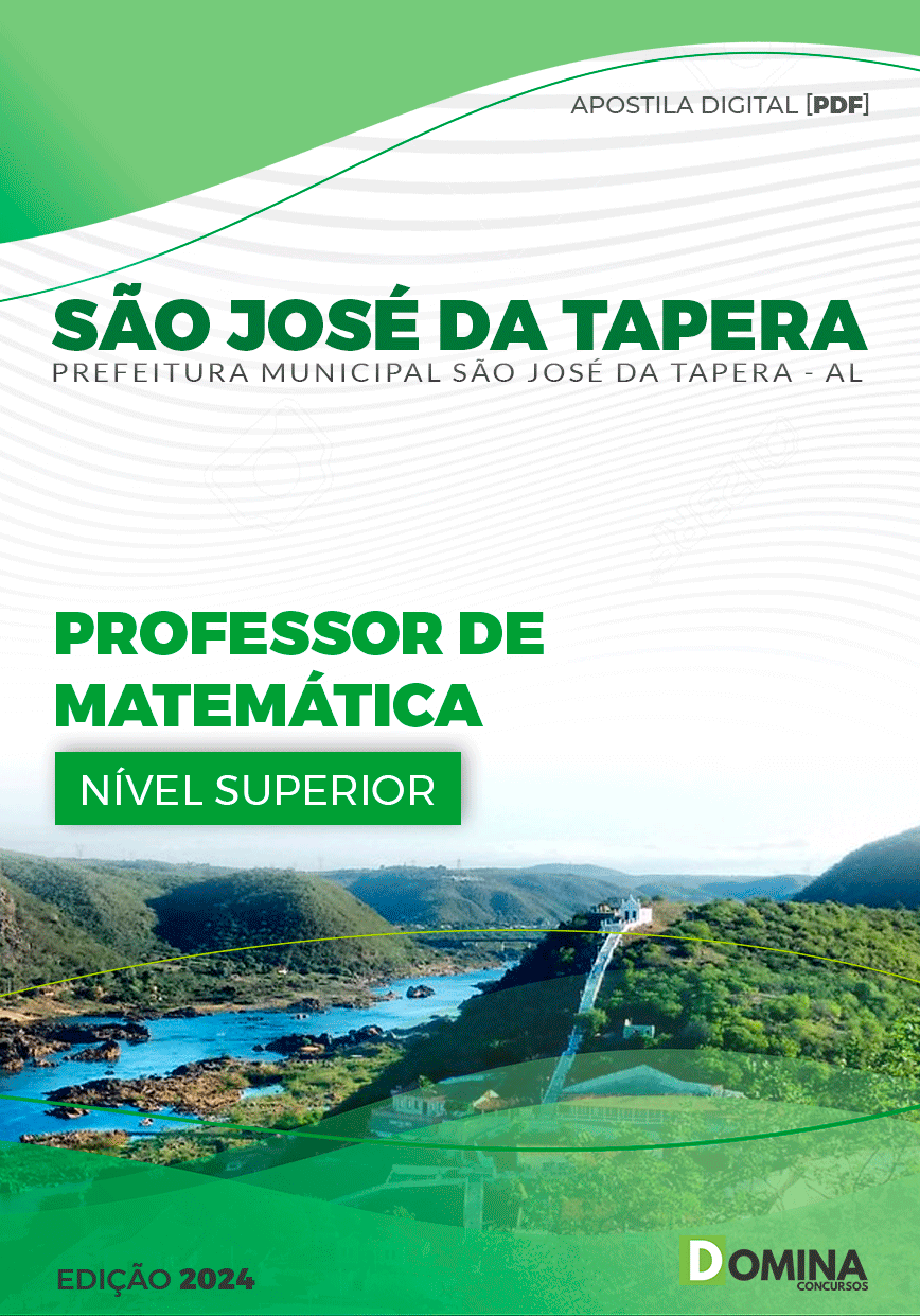 Apostila São José Da Tapera AL 2024 Professor De Matemática