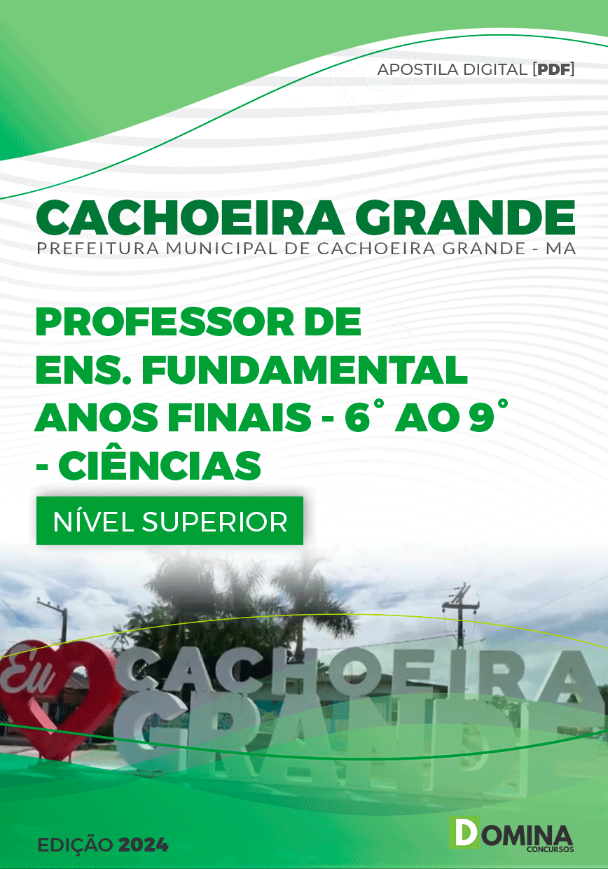 Apostila Cachoeira Grande MA 2024 Professor De Ciências