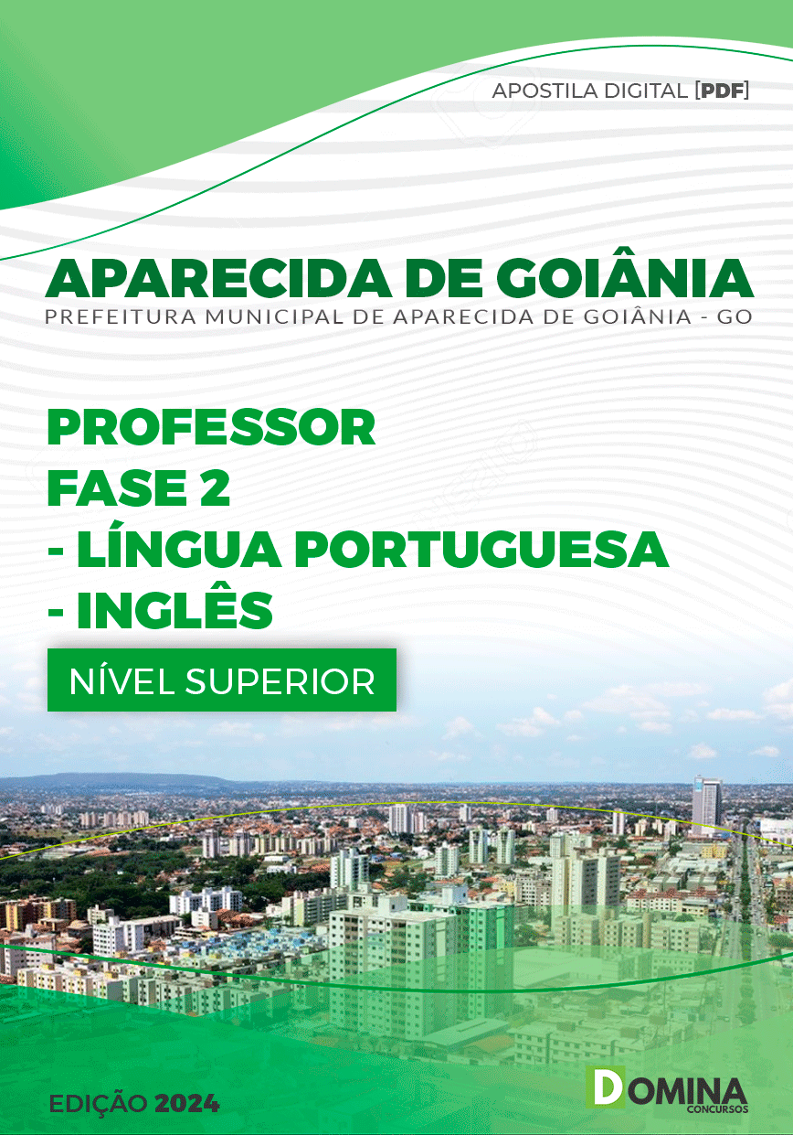 Apostila Aparecida De Goiânia GO 2024 Prof Língua Portug Inglês