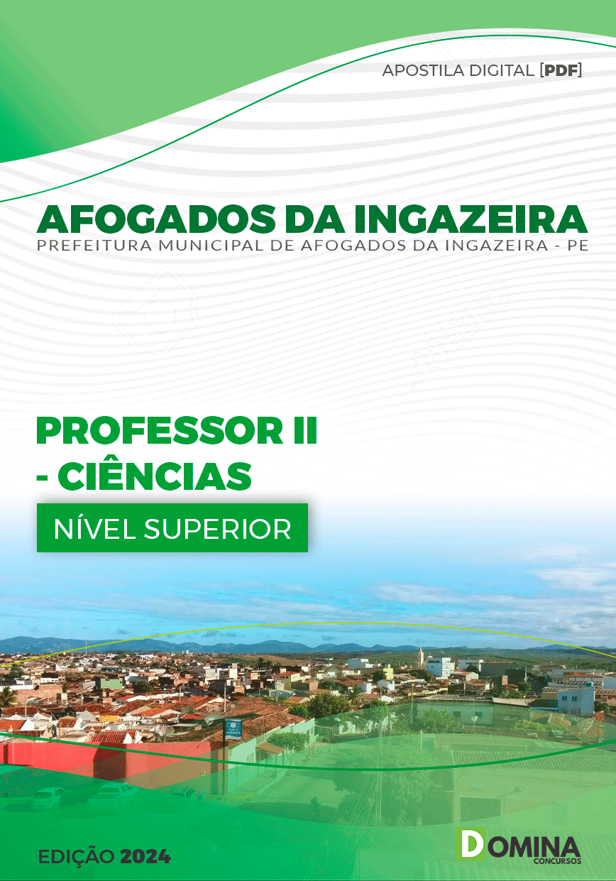 Apostila Afogados Da Ingazeira PE 2024 Professor II Ciências