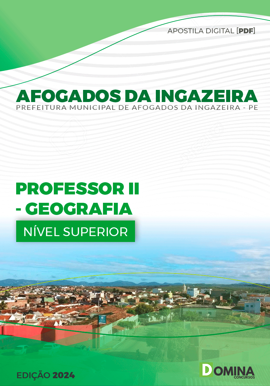 Apostila Afogados Da Ingazeira PE 2024 Professor II Geografia