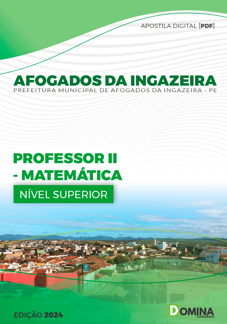 Apostila Afogados Da Ingazeira PE 2024 Professor II Matemática