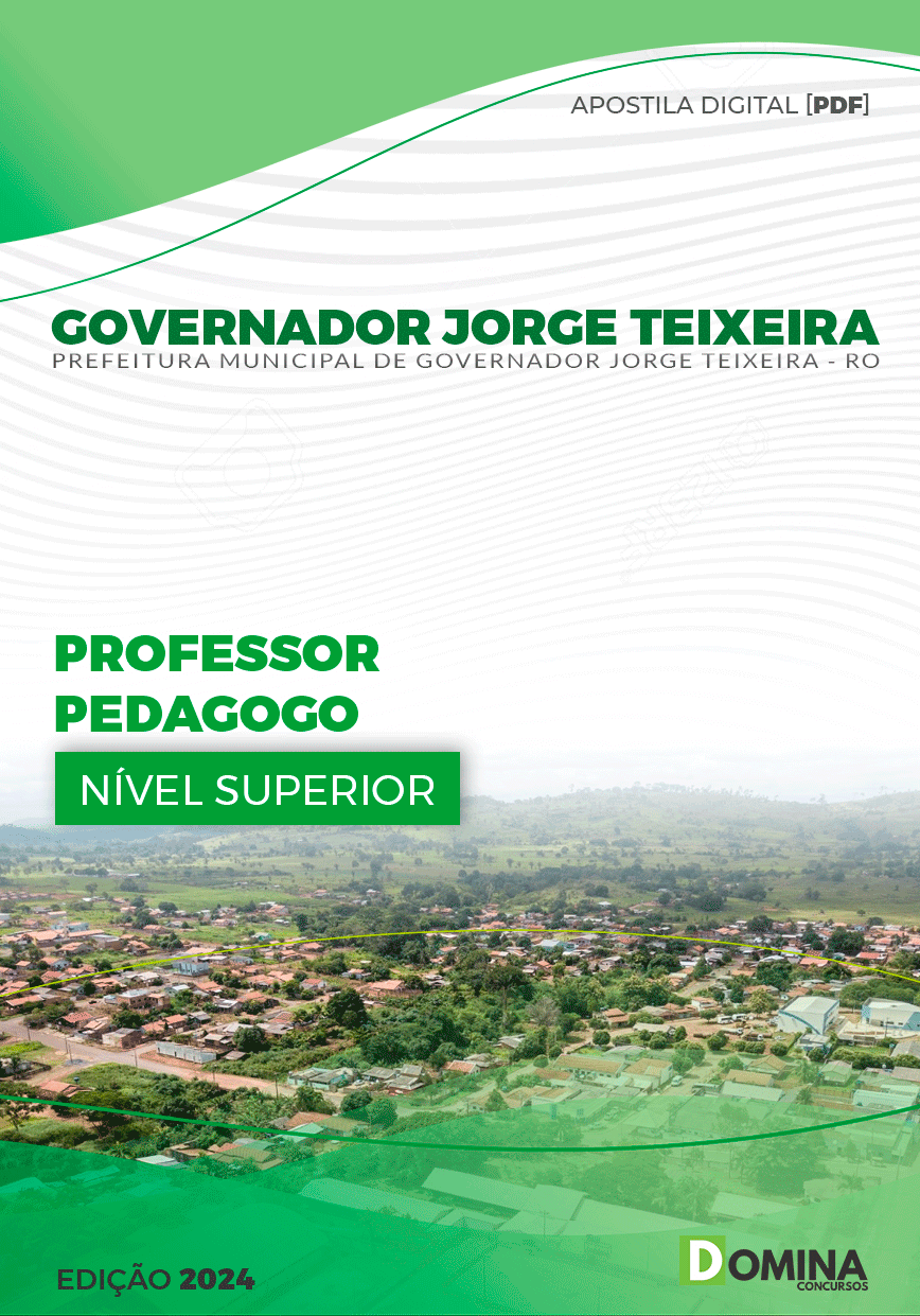 Apostila Governador Jorge Teixeira RO 2024 Professor Pedagogo