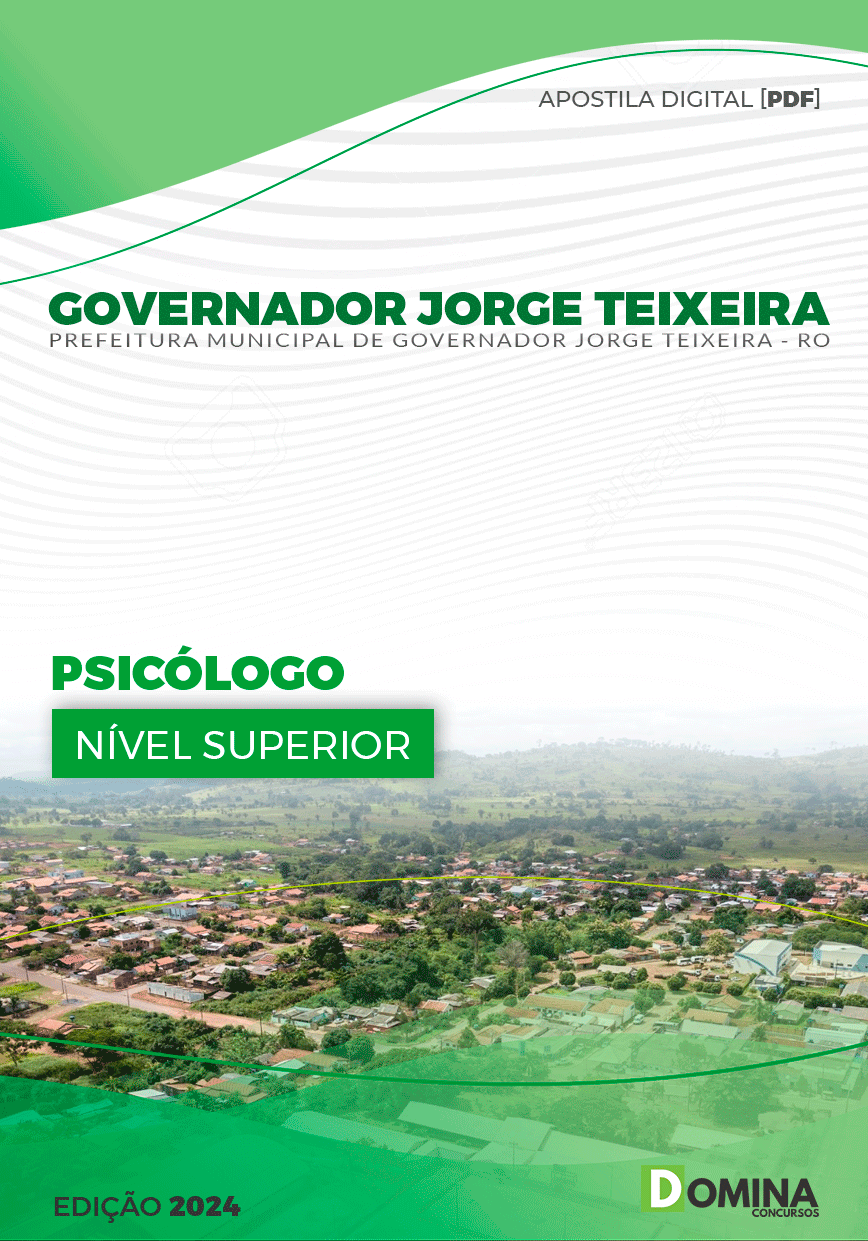 Apostila Governador Jorge Teixeira RO 2024 Psicólogo