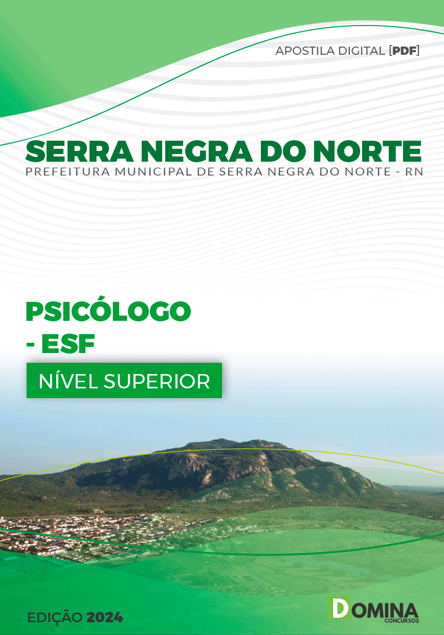 Apostila Serra Negra Do Norte RN 2024 Psicólogo ESF