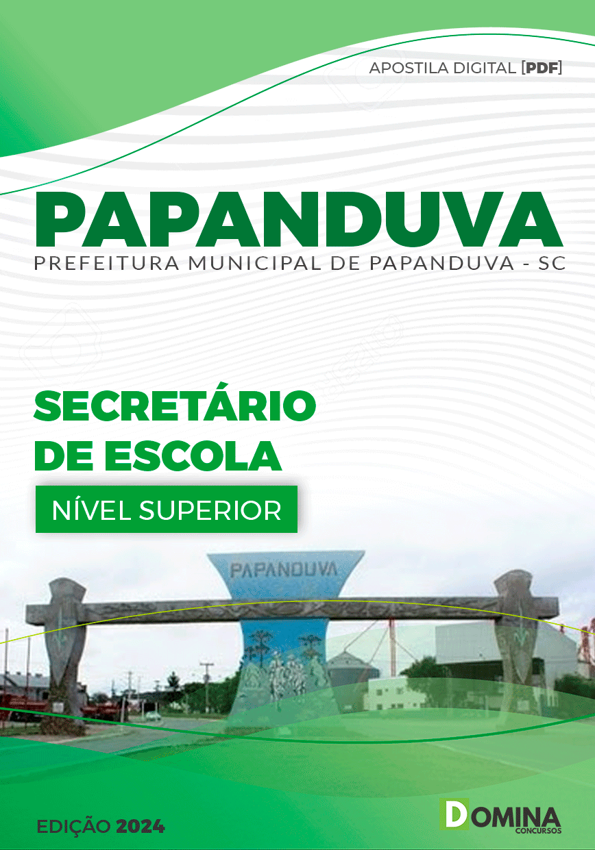 Apostila Papanduva SC 2024 Secretário De Escola