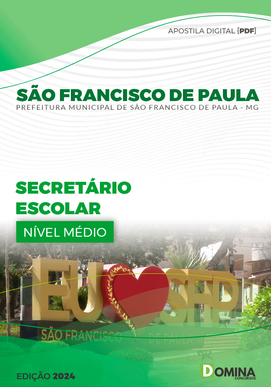 Apostila São Francisco de Paula MG 2024 Secretário Escolar