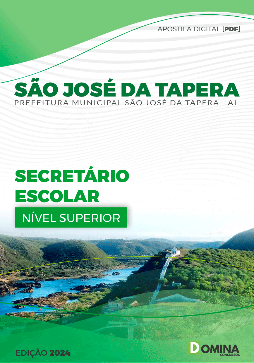 Apostila São José Da Tapera AL 2024 Secretário Escolar