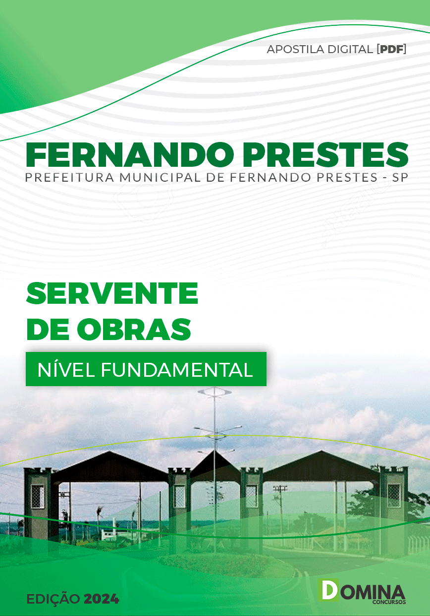 Apostila Fernando Prestes SP 2024 Servente de Obras