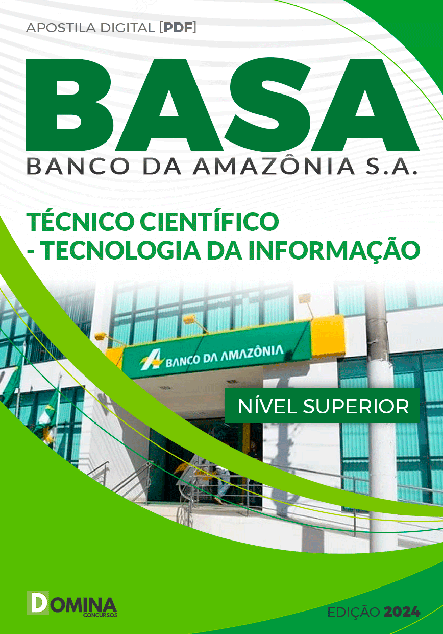 Apostila Banco Da Amazônia BASA 2024 Téc Científico Tec Inform