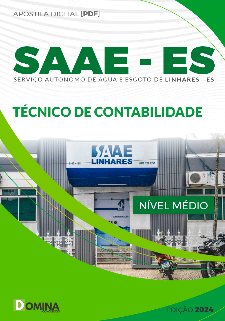 Apostila SAAE ES 2024 Técnico De Contabilidade