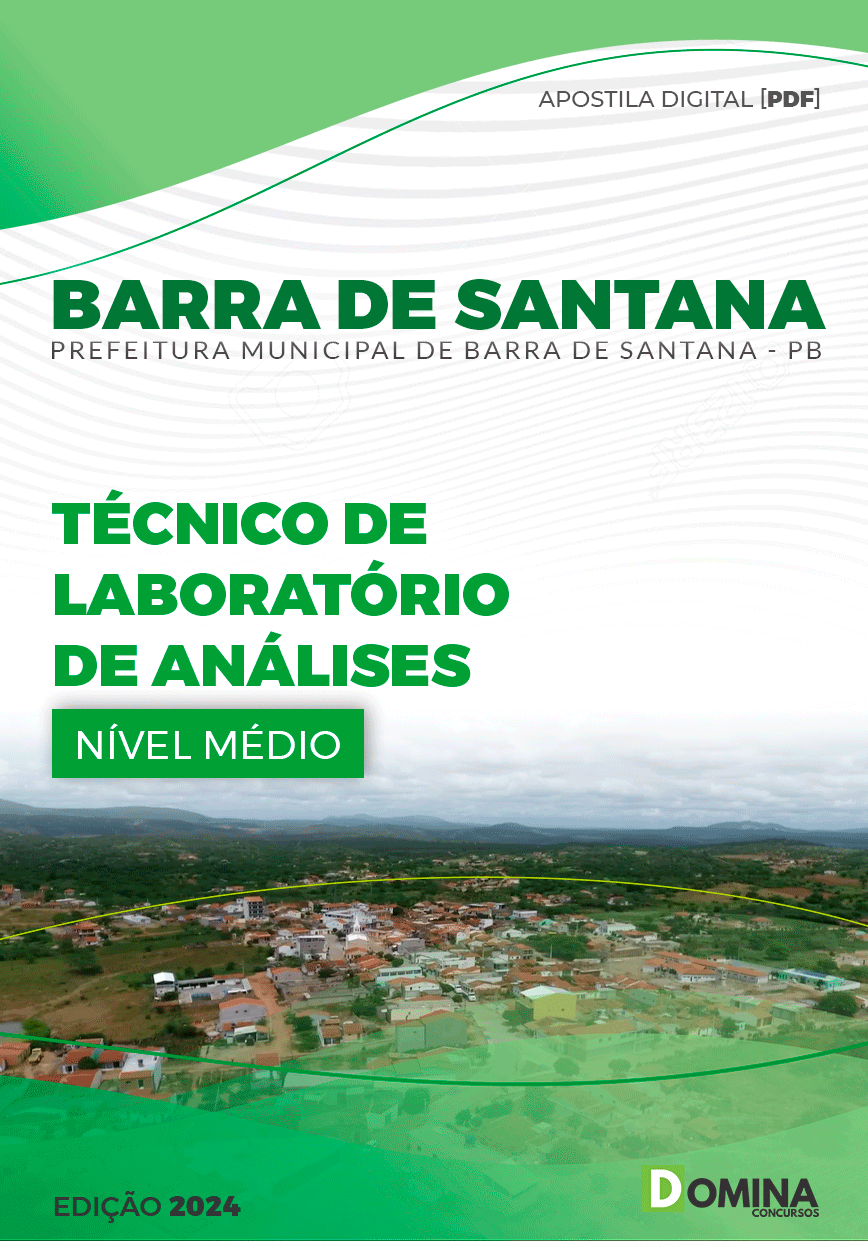 Apostila Barra De Santana PB 2024 Técnico Laboratório Análises