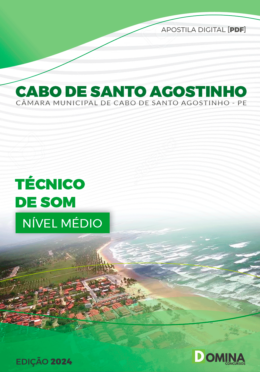 Apostila Câmara Cabo De Santo Agostinho PE 2024 Técnico Som