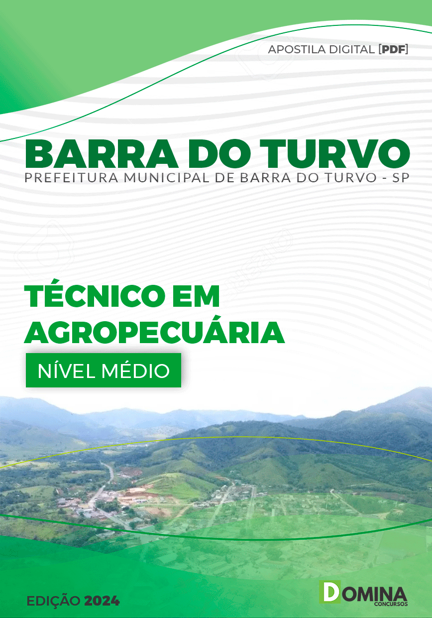 Apostila Barra do Turvo SP 2024 Técnico Em Agropecuária