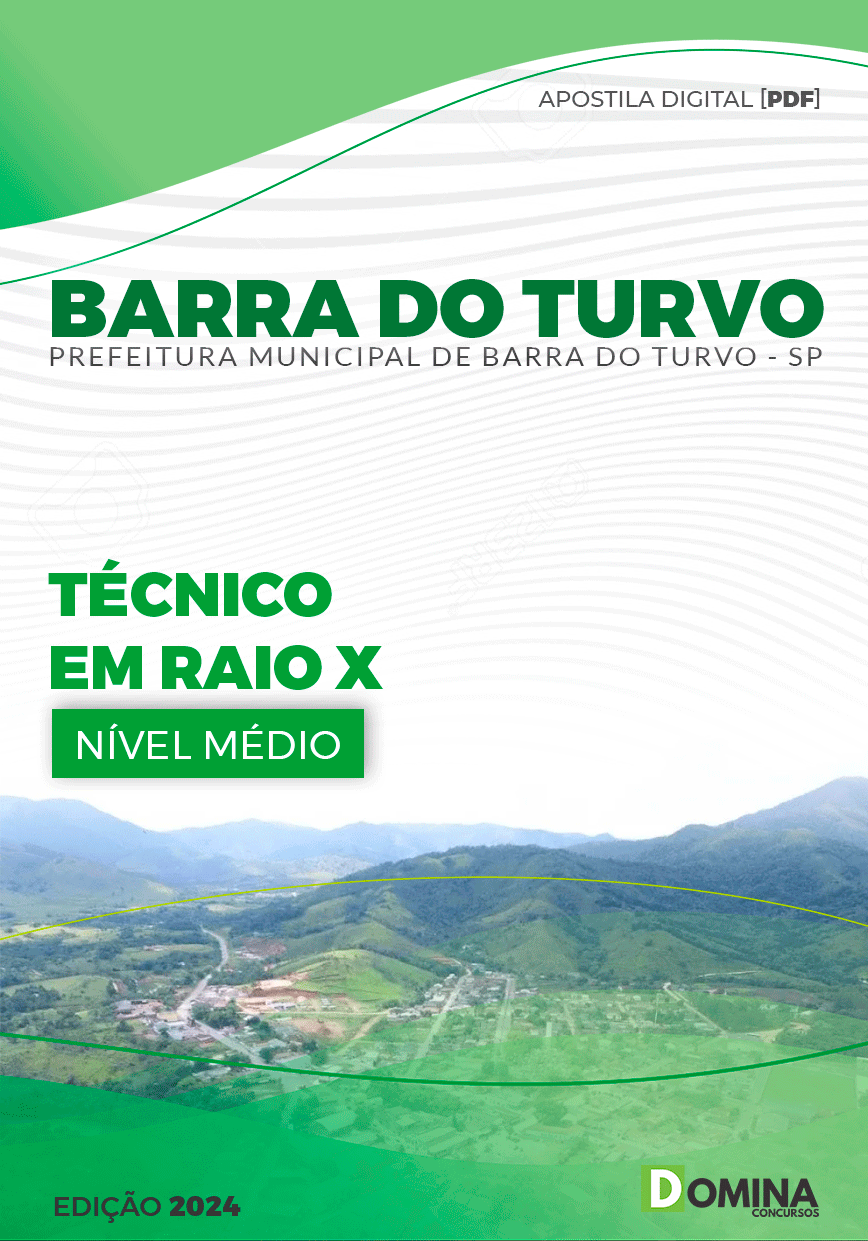 Apostila Barra do Turvo SP 2024 Técnico Em Raio X