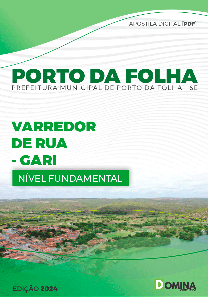 Apostila Porto Da Folha SE 2024 Varredor de Rua