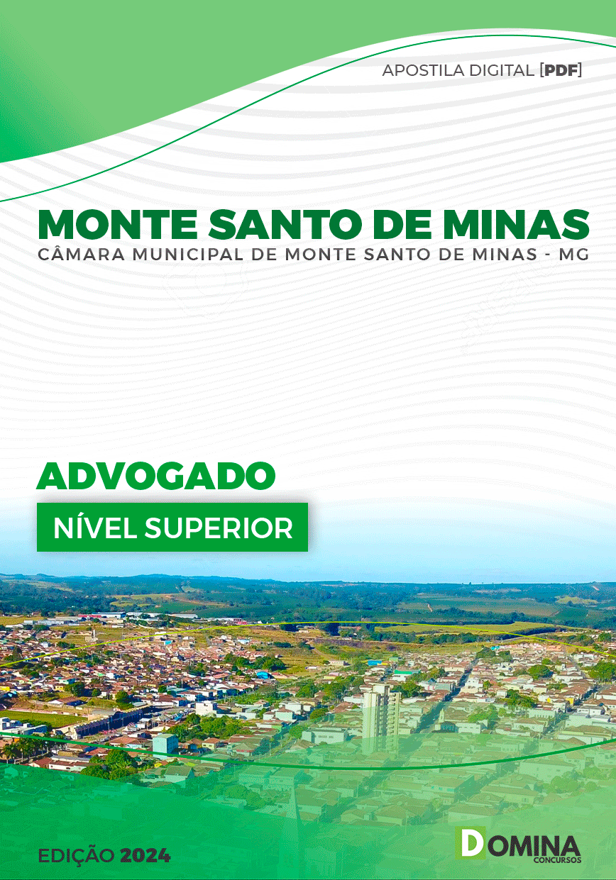 Apostila Advogado Câmara Monte Santo Minas MG 2024