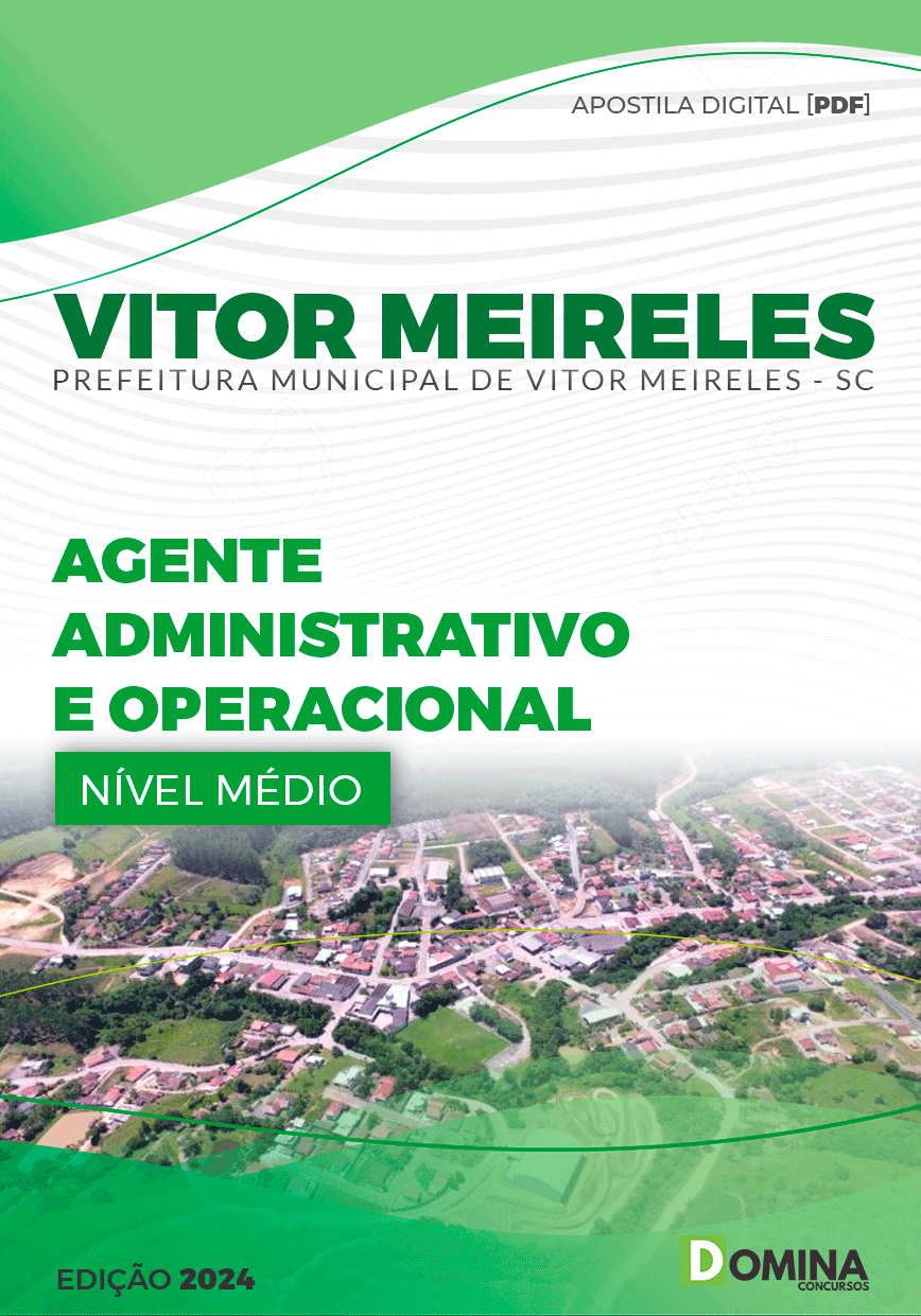 Apostila Agente Administrativo Operacional Vitor Meireles SC 2024