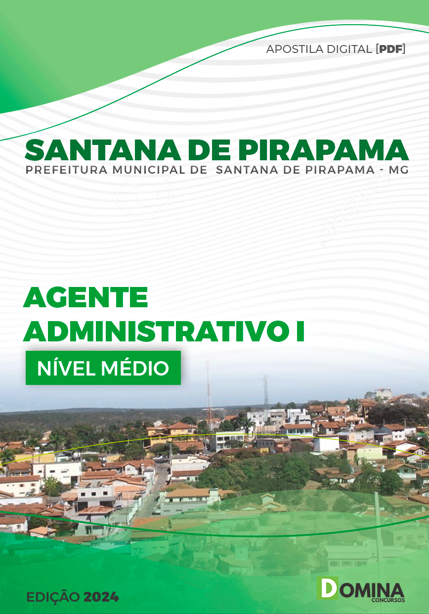 Apostila Agente Administrativo I Santana de Pirapama MG 2024