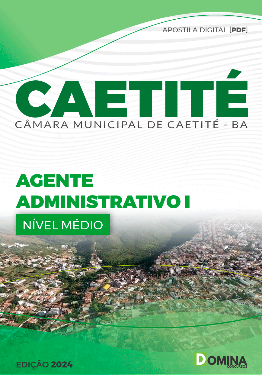 Apostila Agente Administrativo Câmara Caetité BA 2024