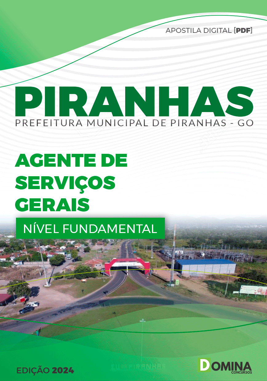 Apostila Agente de Serviços Gerais Piranhas GO 2024