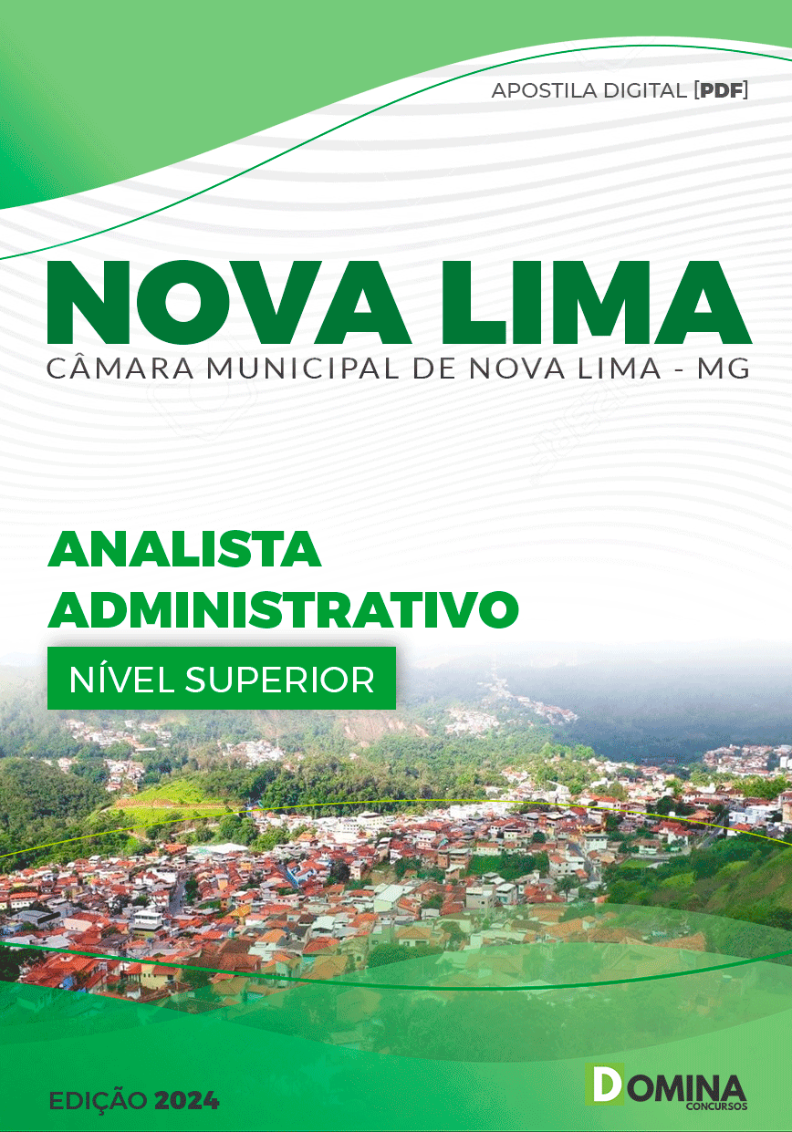 Apostila Analista Administrativo Câmara Nova Lima MG 2024