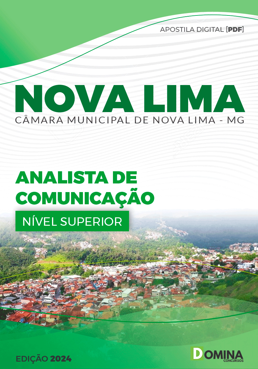 Apostila Analista de Comunicação Câmara Nova Lima MG 2024