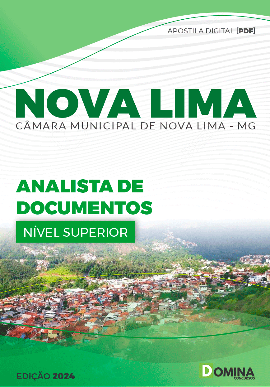 Apostila Analista de Documentos Câmara Nova Lima MG 2024