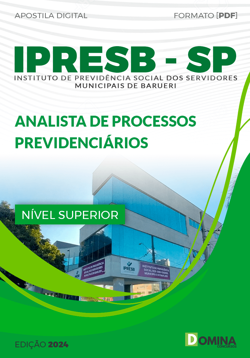 Apostila Analista Processos Previdenciários IPRESB SP 2024