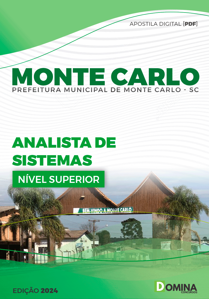 Apostila Analista de Sistemas Monte Carlo SC 2024