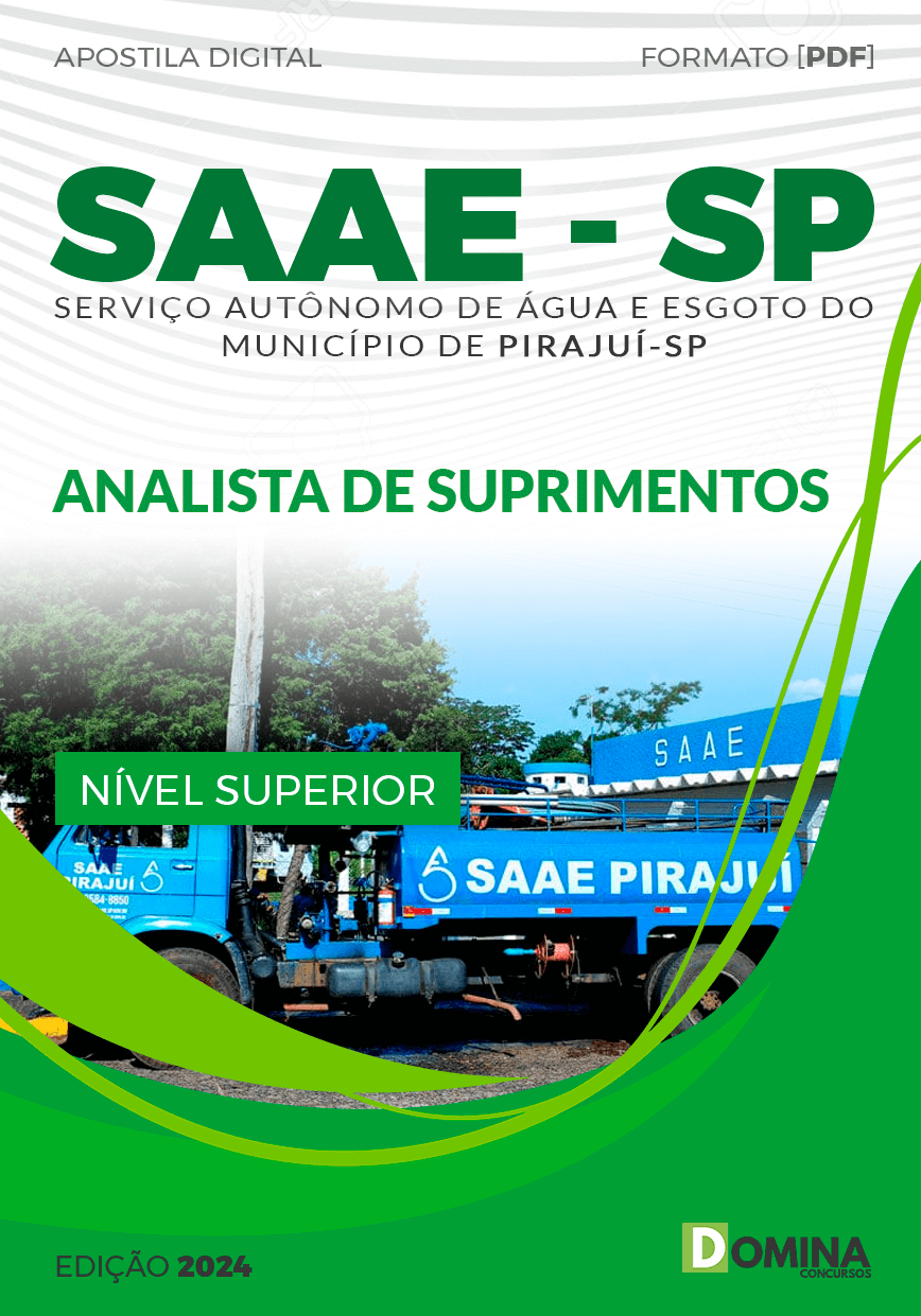 Apostila Analista de Suprimentos SAAE Pirajuí SP 2024