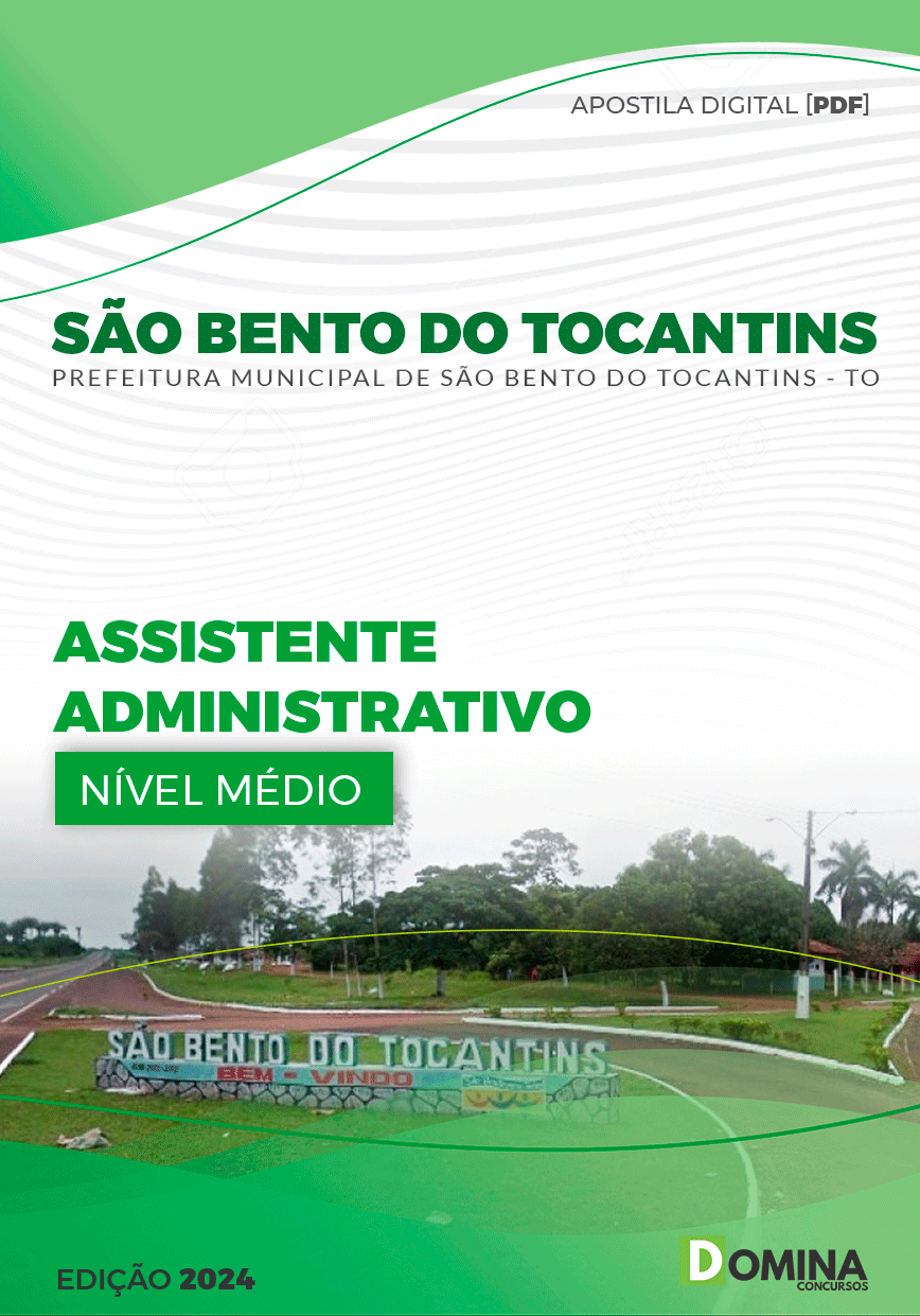 Apostila Assistente Administrativo São Bento do Tocantins TO 2024