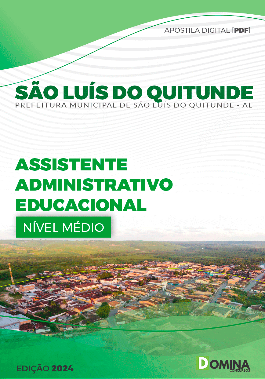 Apostila Assistente Administrativo São Luís Quitunde AL 2024