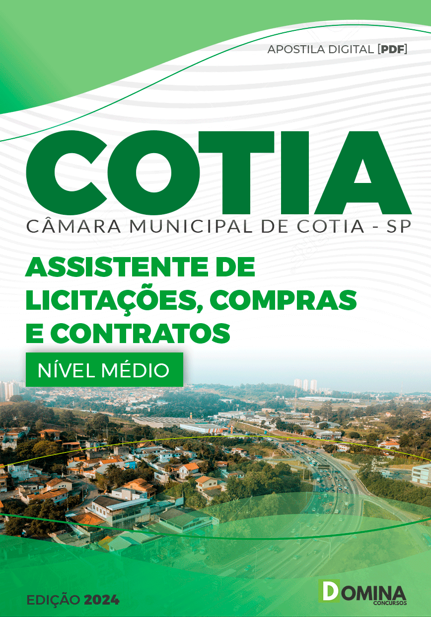 Apostila Assistente de Licitações Câmara Cotia SP 2024