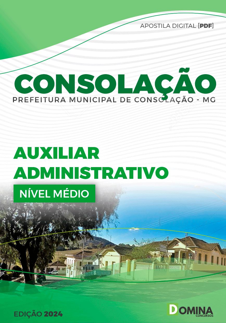 Apostila Auxiliar Administrativo Consolação MG 2024