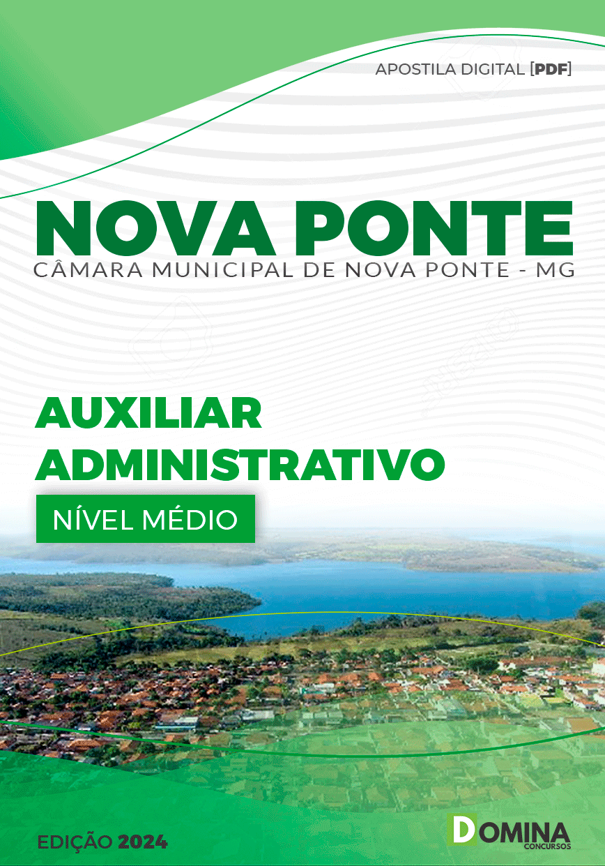 Apostila Auxiliar Administrativo Câmara Nova Ponte MG 2024