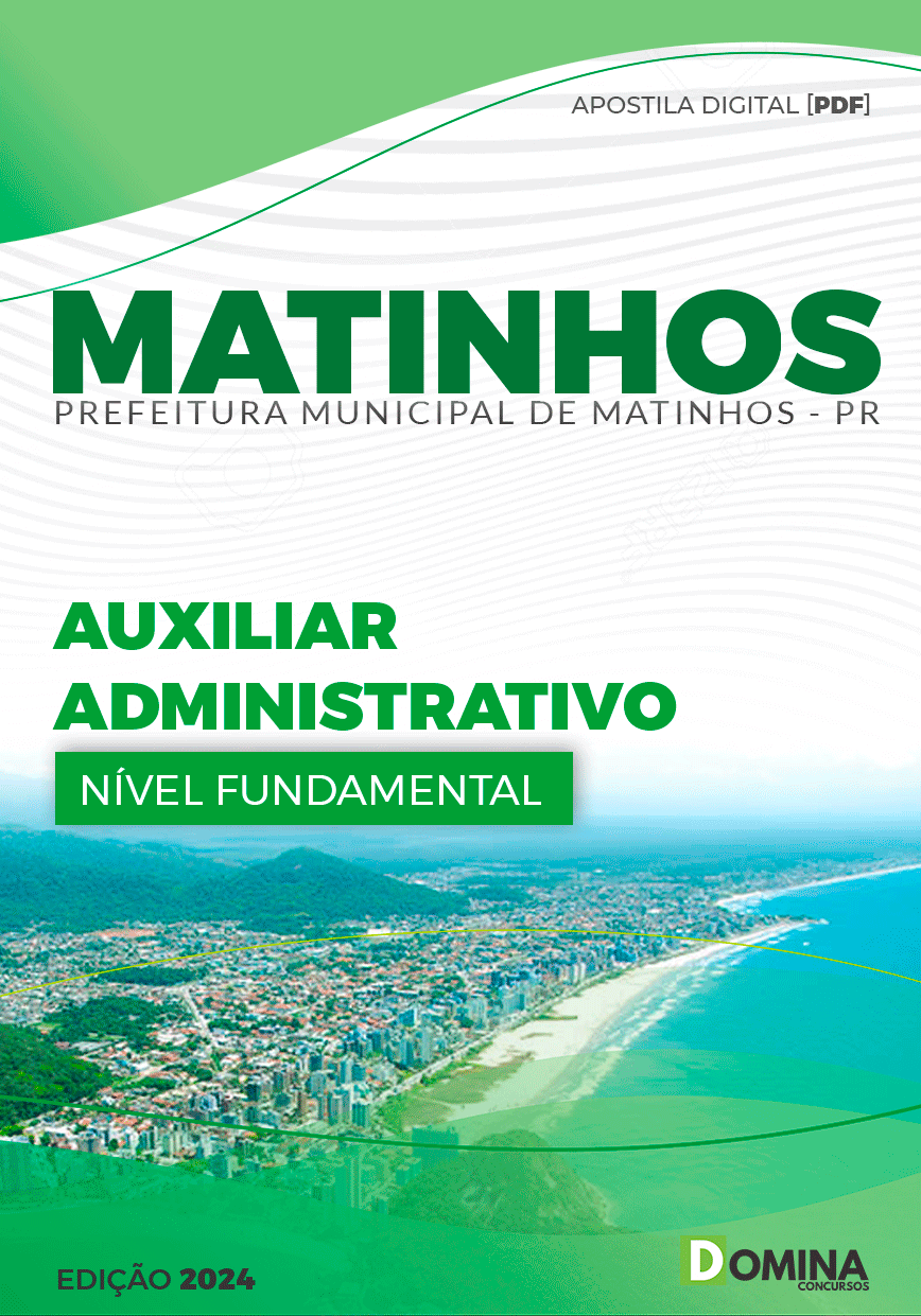 Apostila Auxiliar Administrativo Matinhos PR 2024