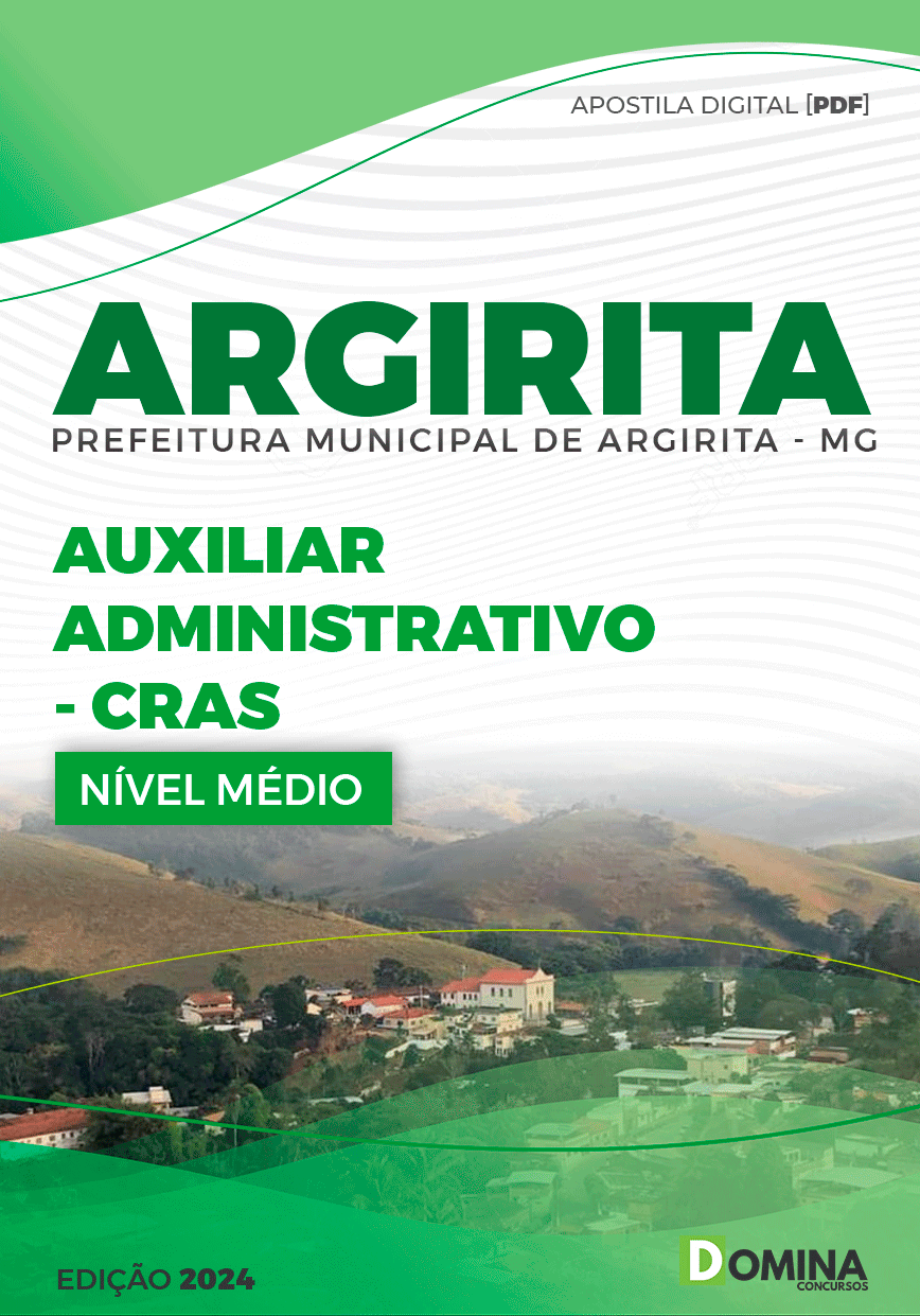 Apostila Auxiliar Administrativo CRAS Argirita MG 2024