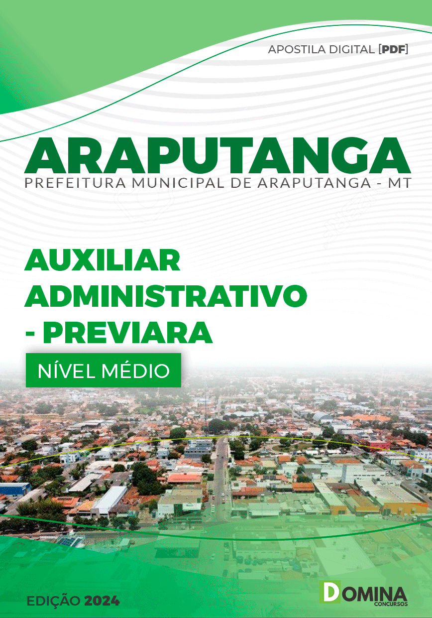 Apostila Auxiliar Administrativo Araputanga MT 2024