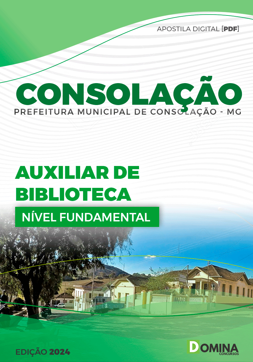 Apostila Auxiliar de Biblioteca Consolação MG 2024