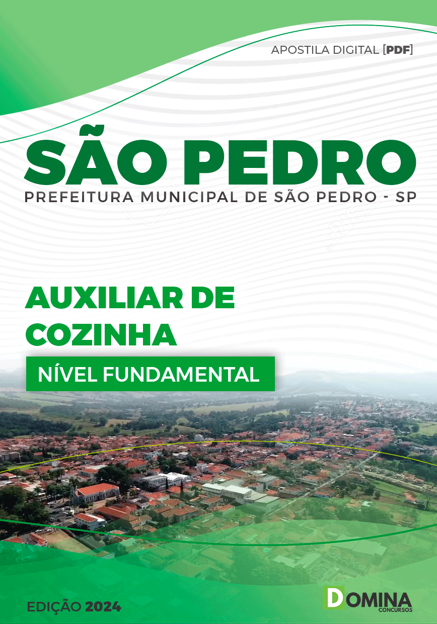 Apostila Auxiliar de Cozinha São Pedro SP 2024