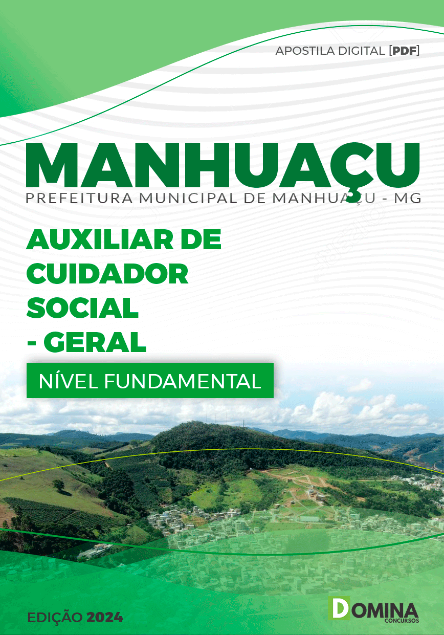 Apostila Auxiliar de Cuidador Social Manhuaçu MG 2024