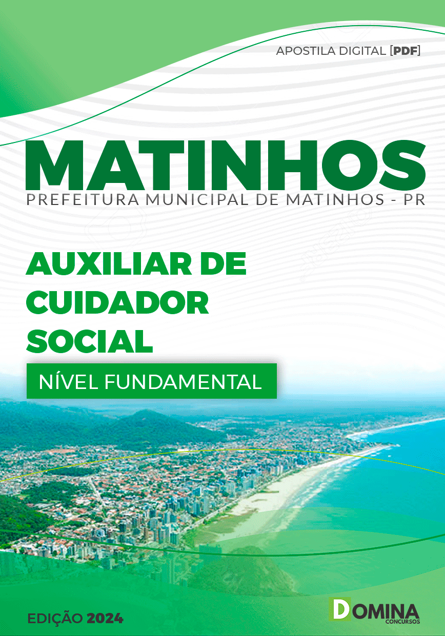 Apostila Auxiliar de Cuidador Social Matinhos PR 2024