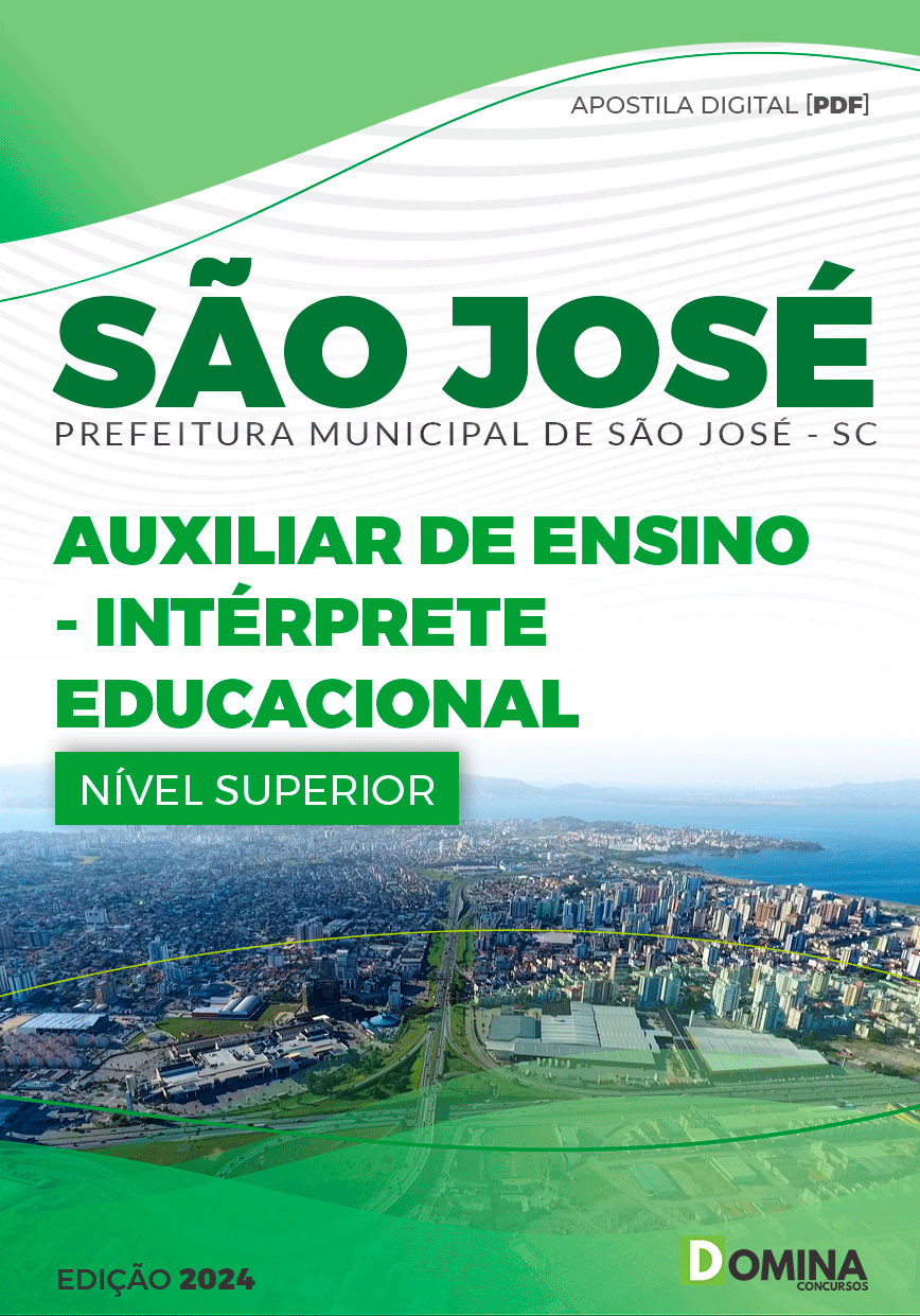 Apostila Auxiliar Ensino Intérprete Educacional São José SC 2024