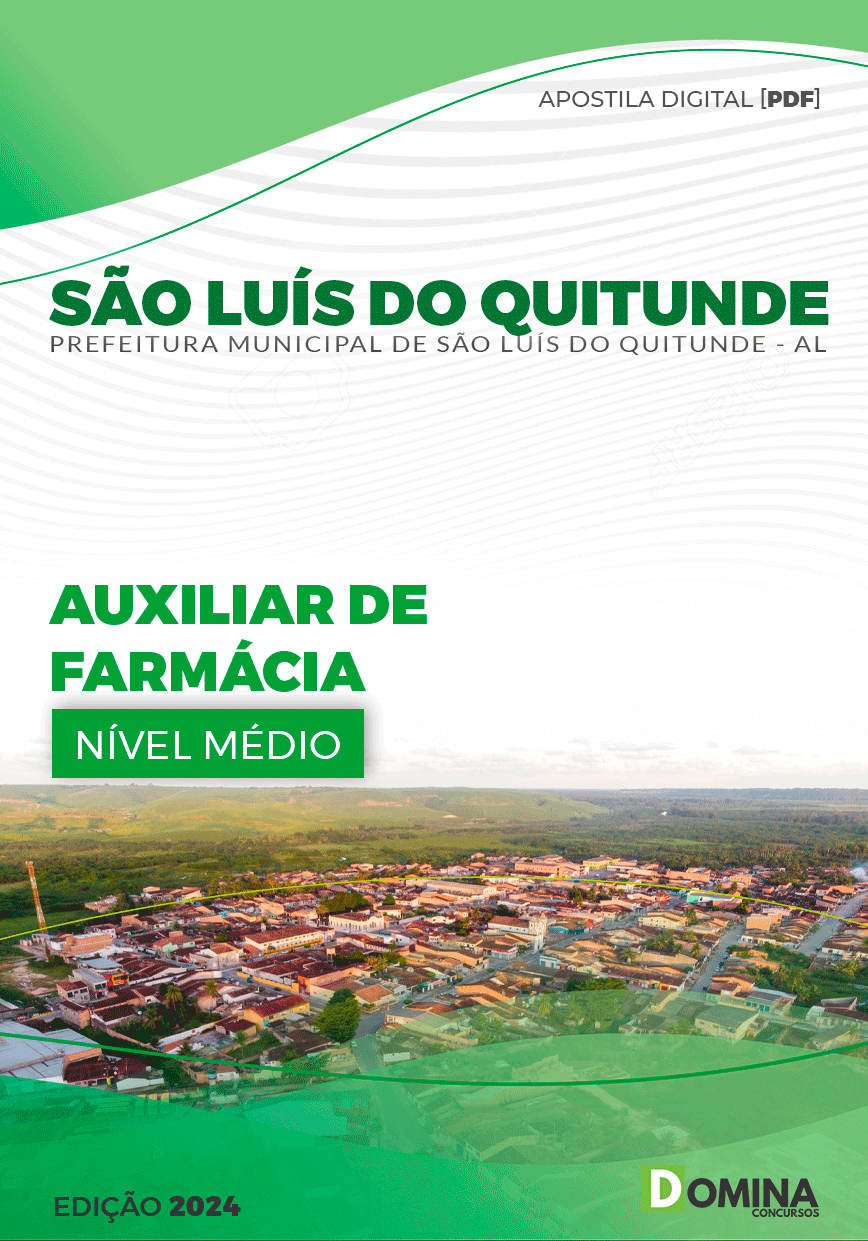 Apostila Auxiliar de Farmácia São Luís Quitunde AL 2024